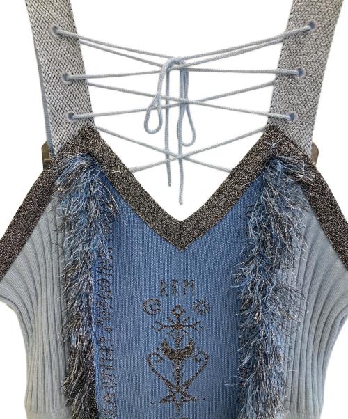 rurumu:（ルルムウ）rurumu: (ルルムウ) witch craft long knit OP スカイブルー サイズ:freeの古着・服飾アイテム