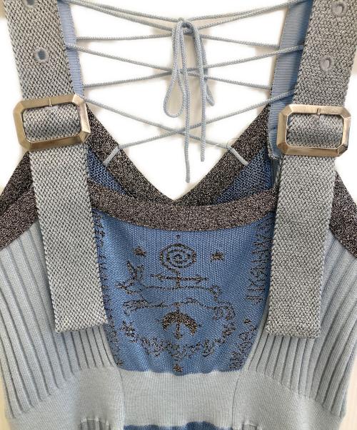 rurumu:（ルルムウ）rurumu: (ルルムウ) witch craft long knit OP スカイブルー サイズ:freeの古着・服飾アイテム