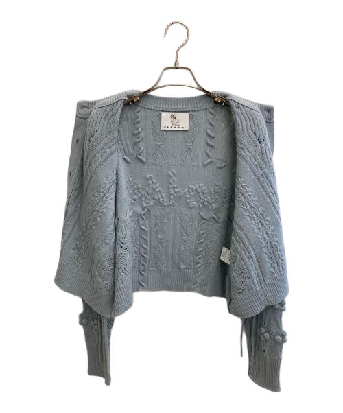 rurumu:（ルルムウ）rurumu: (ルルムウ) カーディガン スカイブルー サイズ:freeの古着・服飾アイテム