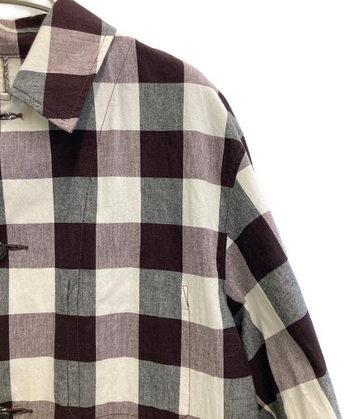 Well（ウェル）Well (ウェル) ブロックチェックステンカラーコート ブラウン×ホワイト サイズ:Mの古着・服飾アイテム