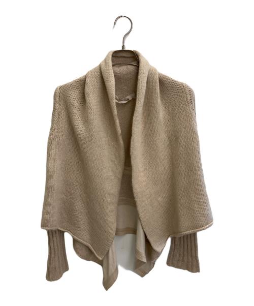 RICK OWENS（リックオウエンス）RICK OWENS (リックオウエンス) ショールカラーカーディガン ベージュ サイズ:34の古着・服飾アイテム