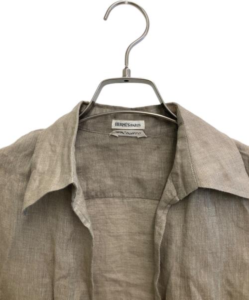 HERMES（エルメス）HERMES (エルメス) リネンヴァルーズシャツ ベージュ サイズ:34の古着・服飾アイテム