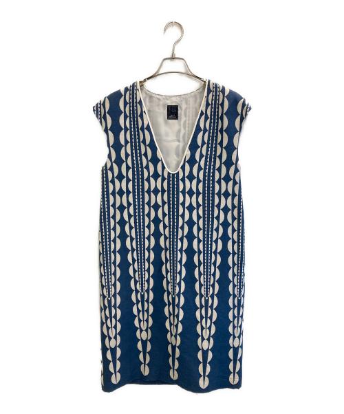 mina perhonen（ミナ ペルホネン）mina perhonen (ミナ ペルホネン) cloudy flowerノースリーブワンピース ネイビー サイズ:-の古着・服飾アイテム