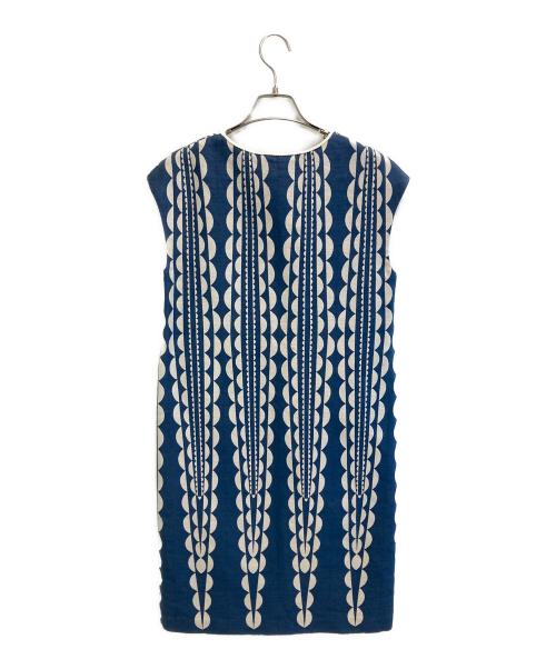 mina perhonen（ミナ ペルホネン）mina perhonen (ミナ ペルホネン) cloudy flowerノースリーブワンピース ネイビー サイズ:-の古着・服飾アイテム