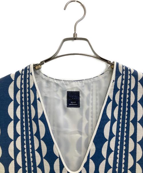mina perhonen（ミナ ペルホネン）mina perhonen (ミナ ペルホネン) cloudy flowerノースリーブワンピース ネイビー サイズ:-の古着・服飾アイテム