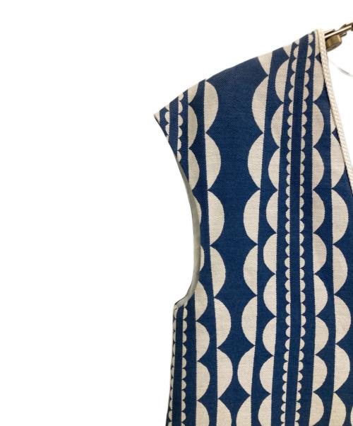 mina perhonen（ミナ ペルホネン）mina perhonen (ミナ ペルホネン) cloudy flowerノースリーブワンピース ネイビー サイズ:-の古着・服飾アイテム