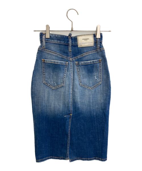 DSQUARED2（ディースクエアード）DSQUARED2 (ディースクエアード) デニムスカート インディゴ サイズ:34の古着・服飾アイテム