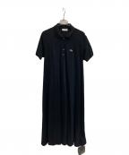 LACOSTEラコステ）の古着「鹿の子地マキシ丈ドレス」｜ブラック
