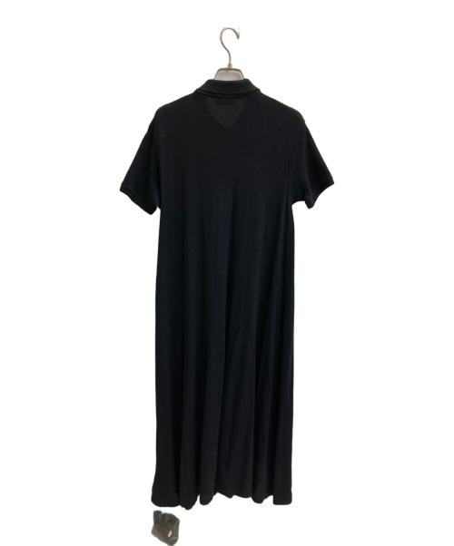 LACOSTE（ラコステ）LACOSTE (ラコステ) 鹿の子地マキシ丈ドレス ブラック サイズ:34の古着・服飾アイテム