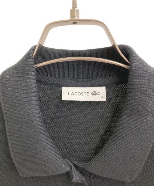 LACOSTE（ラコステ）LACOSTE (ラコステ) 鹿の子地マキシ丈ドレス ブラック サイズ:34の古着・服飾アイテム