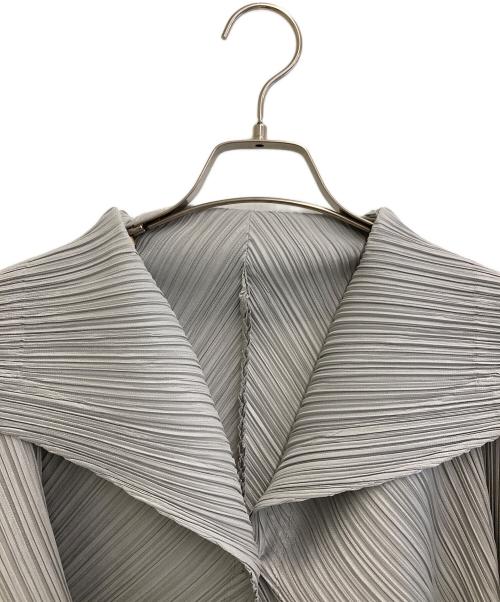 PLEATS PLEASE（プリーツプリーズ）PLEATS PLEASE (プリーツプリーズ) プリーツカーディガン グレー サイズ:3の古着・服飾アイテム