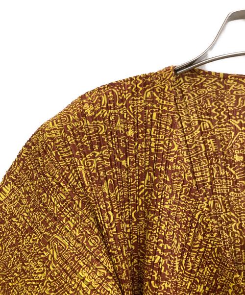 PLEATS PLEASE（プリーツプリーズ）PLEATS PLEASE (プリーツプリーズ) カーディガン イエロー サイズ:3の古着・服飾アイテム