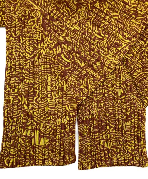 PLEATS PLEASE（プリーツプリーズ）PLEATS PLEASE (プリーツプリーズ) カーディガン イエロー サイズ:3の古着・服飾アイテム