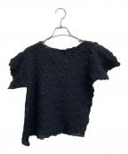 ISSEY MIYAKEイッセイミヤケ）の古着「アシンメトリーカットソー」｜ブラック