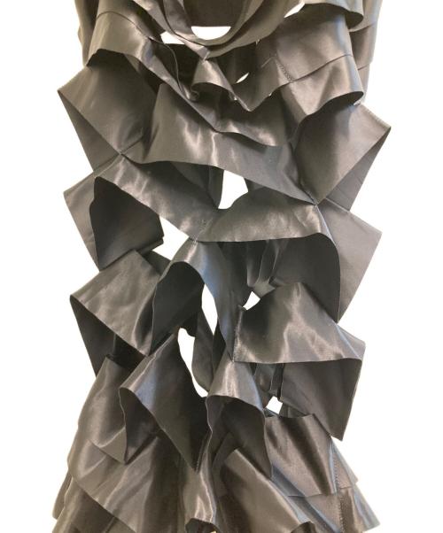 ISSEY MIYAKE（イッセイミヤケ）ISSEY MIYAKE (イッセイミヤケ) Satin Ribbon Cage Dress ブラック サイズ:Ｍの古着・服飾アイテム