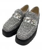 DIANAダイアナ）の古着「厚底ビットローファー」｜シルバー