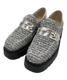 DIANA（ダイアナ）の古着「厚底ビットローファー」｜シルバー