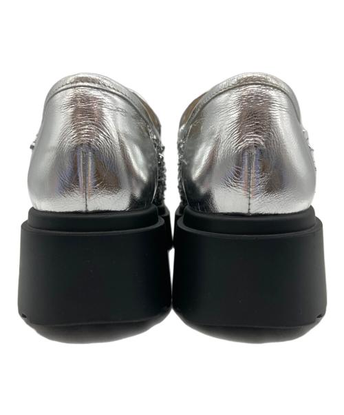 DIANA（ダイアナ）DIANA (ダイアナ) 厚底ビットローファー シルバー サイズ:23の古着・服飾アイテム