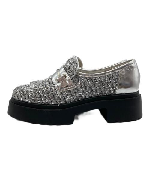 DIANA（ダイアナ）DIANA (ダイアナ) 厚底ビットローファー シルバー サイズ:23の古着・服飾アイテム