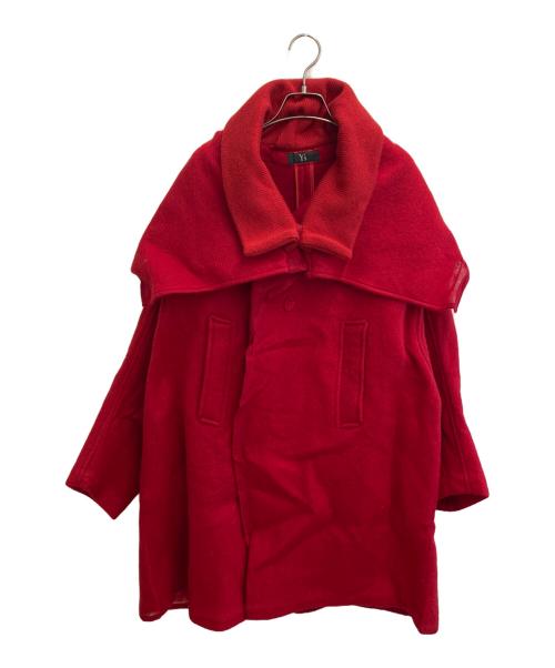 Y's（ワイズ）Y's (ワイズ) 18AW スタンドカラーニードルパンチコート レッド サイズ:１の古着・服飾アイテム