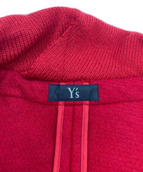 Y's（ワイズ）Y's (ワイズ) 18AW スタンドカラーニードルパンチコート レッド サイズ:１の古着・服飾アイテム