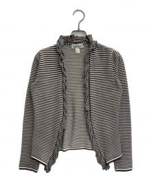 VALENTINO（ヴァレンティノ）の古着「ボレロカーディガン」｜ブラウン×ホワイト