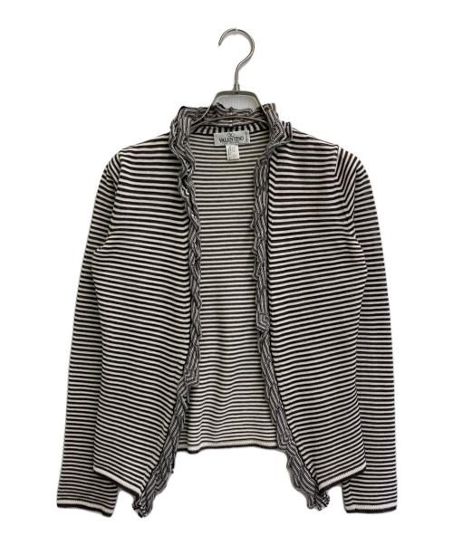 VALENTINO（ヴァレンティノ）VALENTINO (ヴァレンティノ) ボレロカーディガン ブラウン×ホワイト サイズ:Freeの古着・服飾アイテム