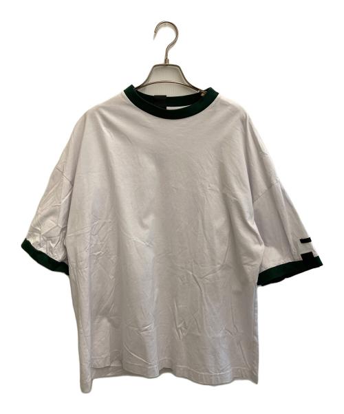 N.HOOLYWOOD（エヌ ハリウッド）N.HOOLYWOOD (エヌ ハリウッド) Big Ringer T-Shirt グリーン×ホワイト サイズ:36の古着・服飾アイテム