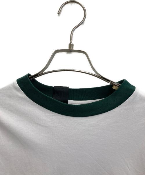 N.HOOLYWOOD（エヌ ハリウッド）N.HOOLYWOOD (エヌ ハリウッド) Big Ringer T-Shirt グリーン×ホワイト サイズ:36の古着・服飾アイテム