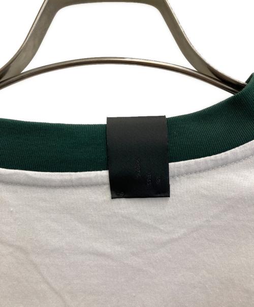 N.HOOLYWOOD（エヌ ハリウッド）N.HOOLYWOOD (エヌ ハリウッド) Big Ringer T-Shirt グリーン×ホワイト サイズ:36の古着・服飾アイテム