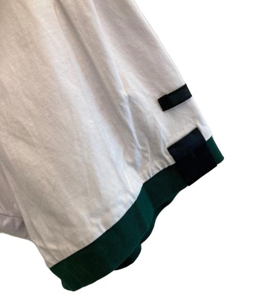 N.HOOLYWOOD（エヌ ハリウッド）N.HOOLYWOOD (エヌ ハリウッド) Big Ringer T-Shirt グリーン×ホワイト サイズ:36の古着・服飾アイテム