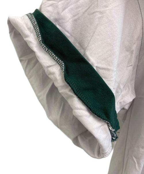 N.HOOLYWOOD（エヌ ハリウッド）N.HOOLYWOOD (エヌ ハリウッド) Big Ringer T-Shirt グリーン×ホワイト サイズ:36の古着・服飾アイテム