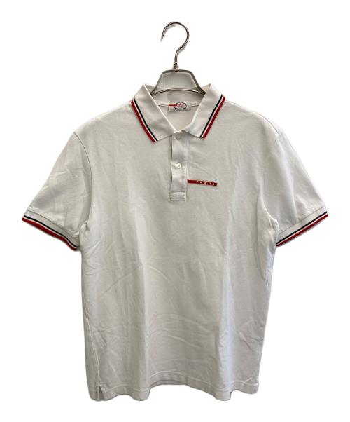 PRADA（プラダ）PRADA (プラダ) ポロシャツ ホワイト サイズ:Mの古着・服飾アイテム