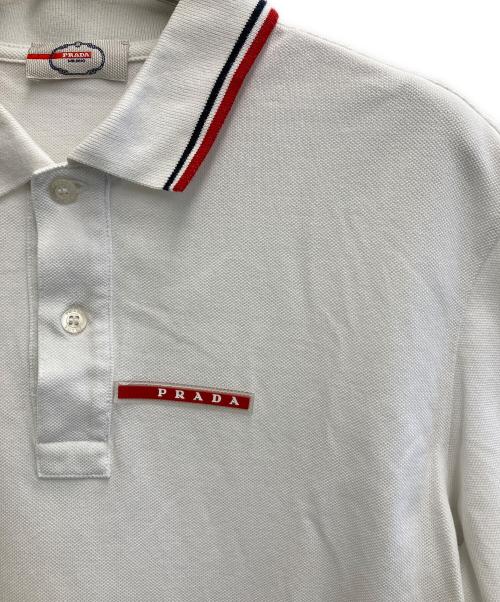 PRADA（プラダ）PRADA (プラダ) ポロシャツ ホワイト サイズ:Mの古着・服飾アイテム