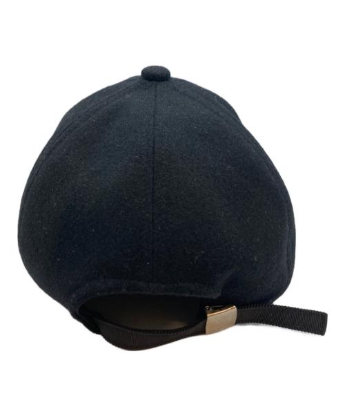 sacai（サカイ）sacai (サカイ) KAWS (カウズ) Melton Cap ブラック サイズ:3の古着・服飾アイテム