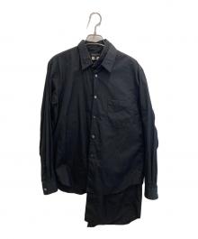 COMME des GARCONS HOMME PLUS（コムデギャルソンオムプリュス）の古着「レイヤードシャツ」｜ブラック