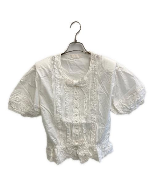 PINK HOUSE（ピンクハウス）PINK HOUSE (ピンクハウス) フリルブラウス ホワイト サイズ:無しの古着・服飾アイテム