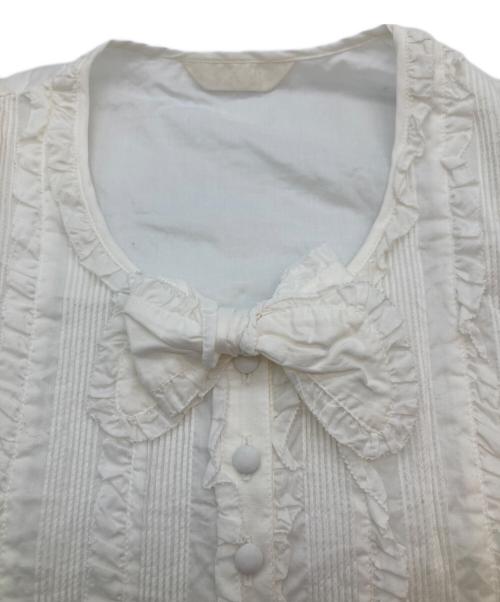 PINK HOUSE（ピンクハウス）PINK HOUSE (ピンクハウス) フリルブラウス ホワイト サイズ:無しの古着・服飾アイテム