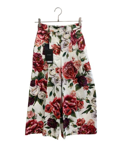 DOLCE & GABBANA（ドルチェ＆ガッバーナ）DOLCE & GABBANA (ドルチェ＆ガッバーナ) 花柄ワイドパンツ ホワイト サイズ:36 未使用品の古着・服飾アイテム