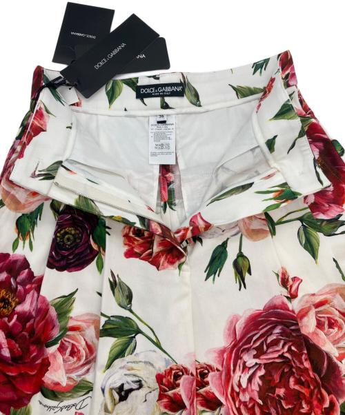 DOLCE & GABBANA（ドルチェ＆ガッバーナ）DOLCE & GABBANA (ドルチェ＆ガッバーナ) 花柄ワイドパンツ ホワイト サイズ:36 未使用品の古着・服飾アイテム
