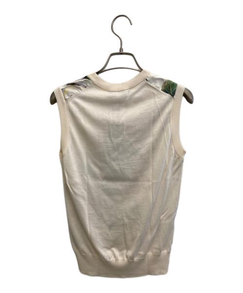 DOLCE & GABBANA（ドルチェ＆ガッバーナ）DOLCE & GABBANA (ドルチェ＆ガッバーナ) 切替ノースリーブニット ホワイト サイズ:36 未使用品の古着・服飾アイテム