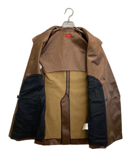 DES PRES（デ プレ）DES PRES (デ プレ) レザーライクサテン ダブルブレストジレ ブラウン サイズ:36の古着・服飾アイテム