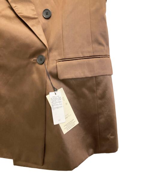 DES PRES（デ プレ）DES PRES (デ プレ) レザーライクサテン ダブルブレストジレ ブラウン サイズ:36の古着・服飾アイテム
