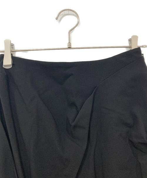 ENFOLD（エンフォルド）ENFOLD (エンフォルド) ダブルクロスドレープスカート ブラック サイズ:36の古着・服飾アイテム