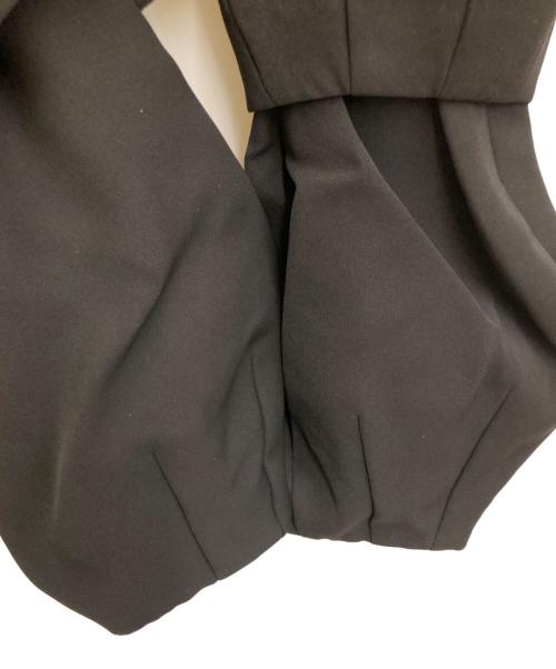 ENFOLD（エンフォルド）ENFOLD (エンフォルド) PEツイル フレア シャツドレス ブラック サイズ:36の古着・服飾アイテム