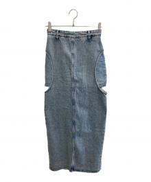 CLANE（クラネ）の古着「サークルカット レイヤード デニムスカート」｜インディゴ