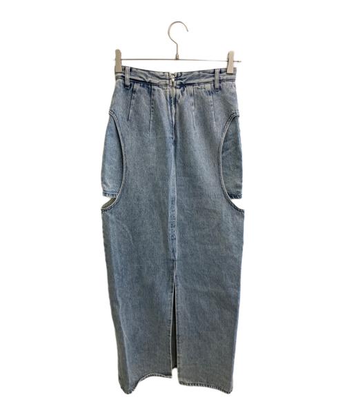 CLANE（クラネ）CLANE (クラネ) サークルカット レイヤード デニムスカート インディゴの古着・服飾アイテム