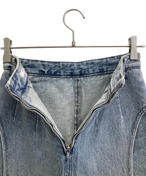 CLANE（クラネ）CLANE (クラネ) サークルカット レイヤード デニムスカート インディゴの古着・服飾アイテム