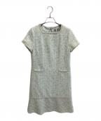 Austin Reedオースチン リード）の古着「ツイードワンピース」｜ミントグリーン