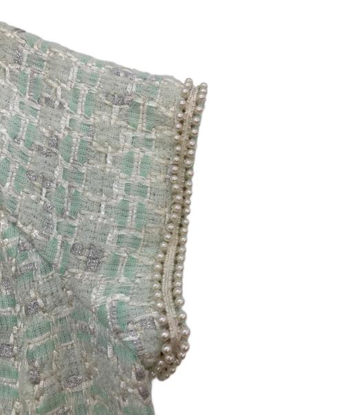 Austin Reed（オースチン リード）Austin Reed (オースチン リード) ツイードワンピース ミントグリーン サイズ:Mの古着・服飾アイテム